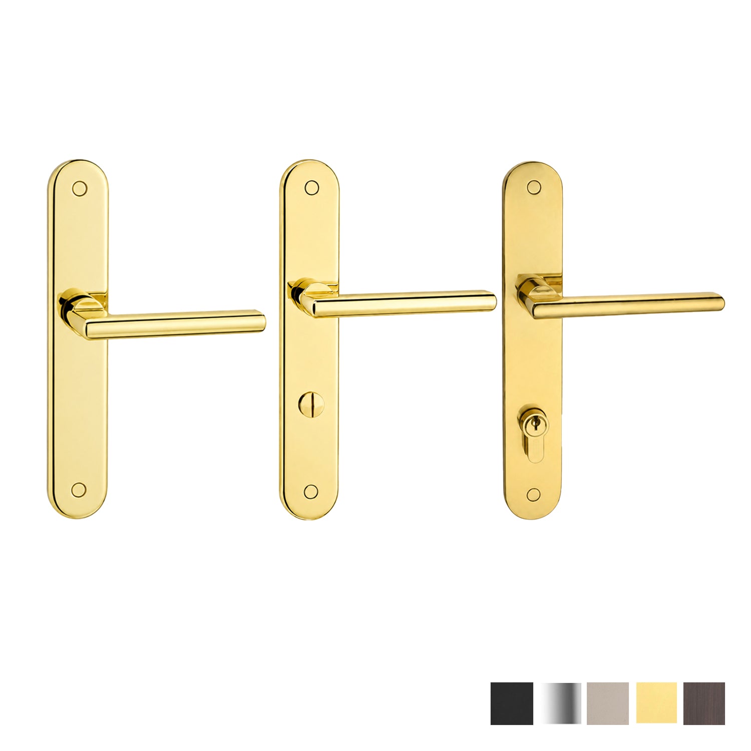 N2LOK Decorus Modern Round Long Plate - Available in Various Finishes and Function