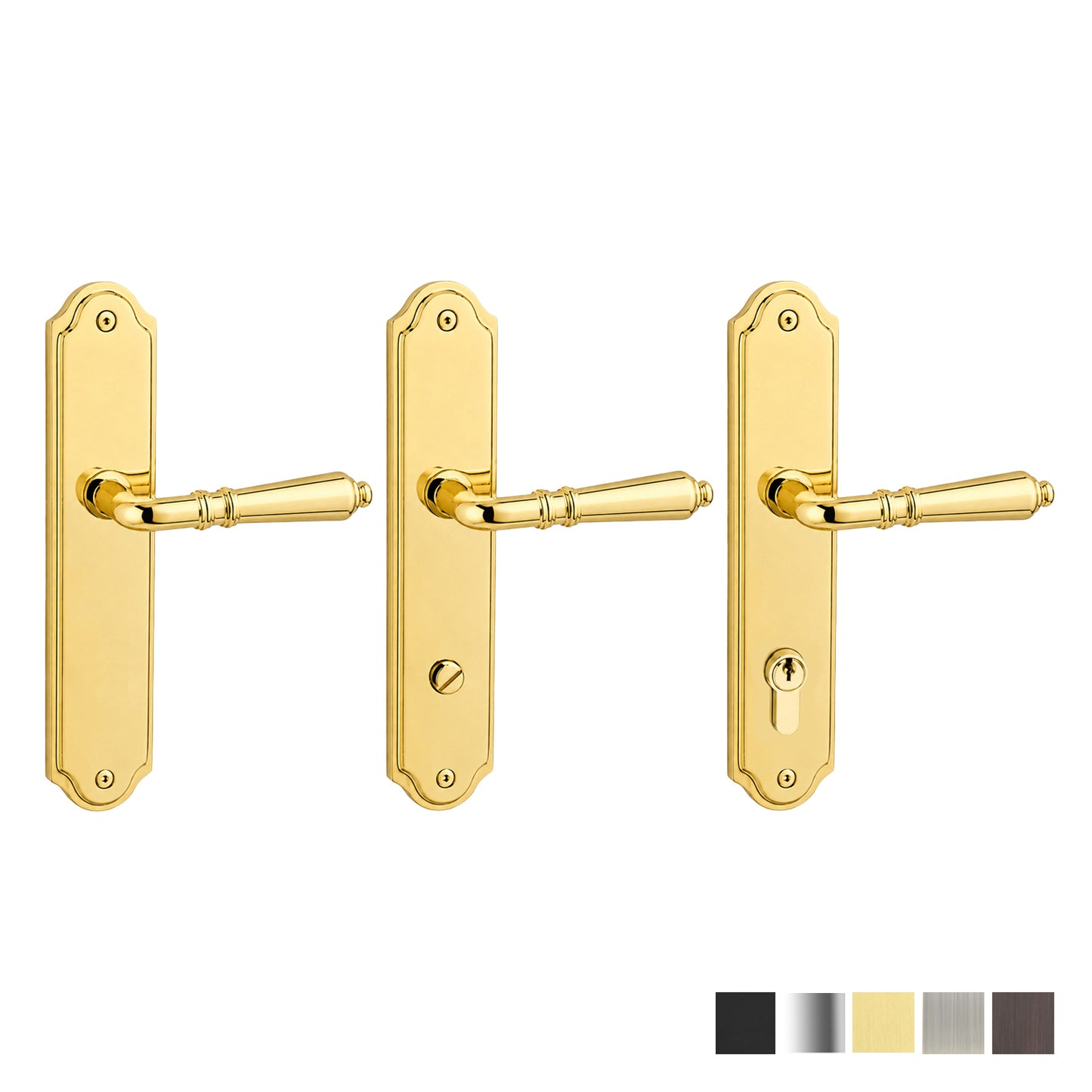 N2LOK Dora Classic Round Long Plate - Available in Various Finishes and Function