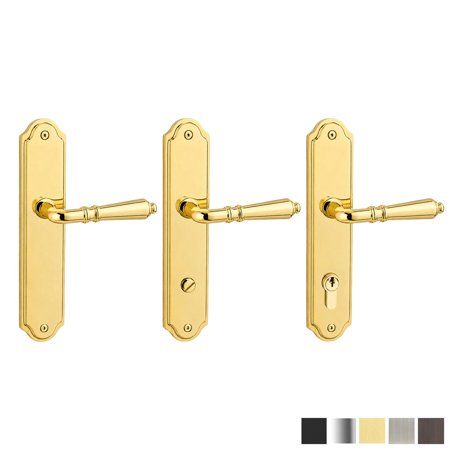 N2LOK Dora Classic Round Long Plate - Available in Various Finishes and Function