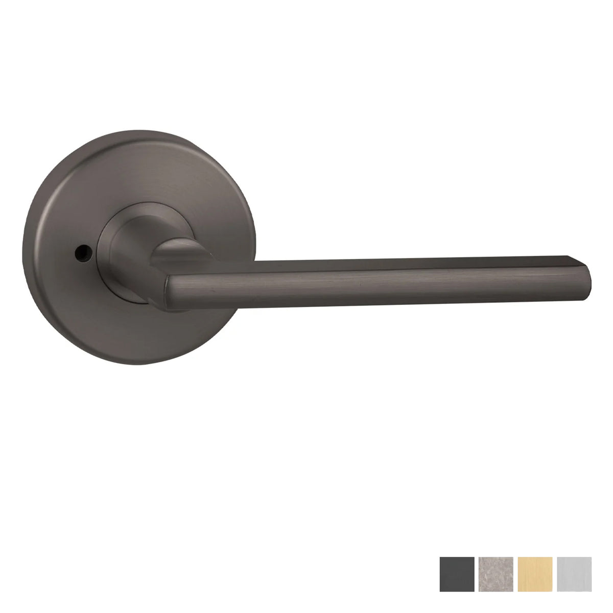 N2lok Decorus Door Lever Privacy Set on Round Rose Clear Pack - Available in Various Finishes
