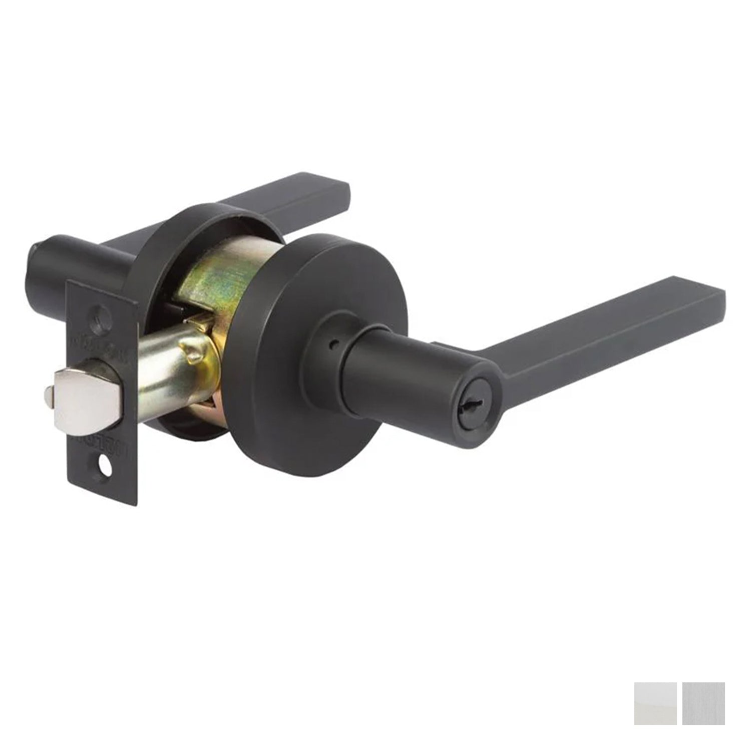 N2lok Decorus Door Lever Entrance Set on Round Rose Clear Pack - Available in Various Finishes