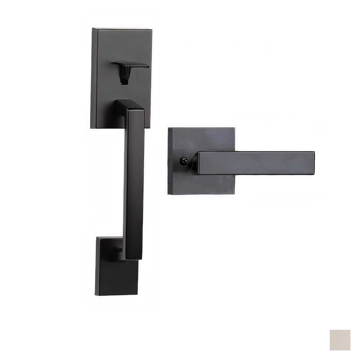 N2Lok Sentry Door Lever Handle Passage Set - Available in Matt Black and Satin Nickel
