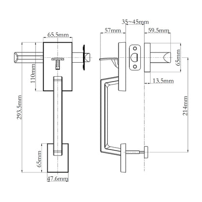 N2Lok Sentry Para Door Lever Passage Box Pack - Available in Various Finishes