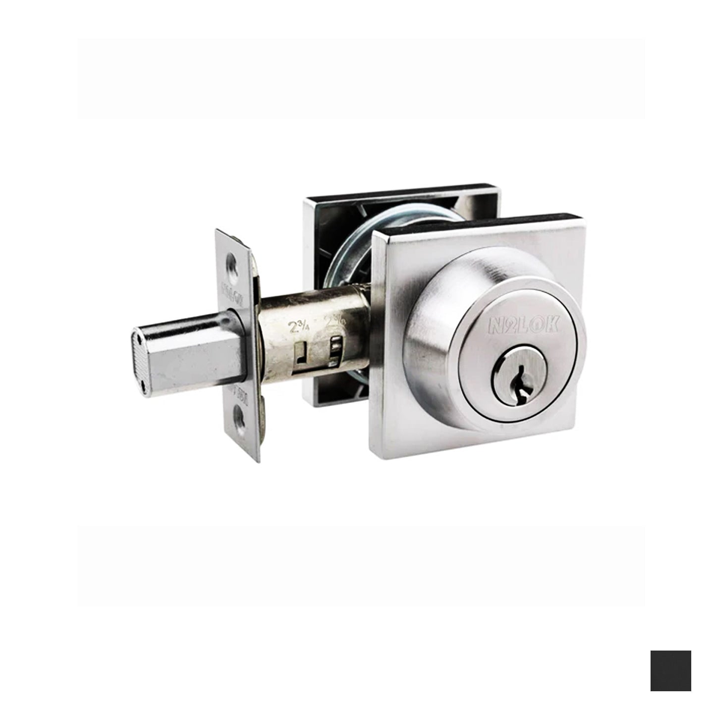 N2lok Modern Square Double Cylinder Deadbolt Box Pack