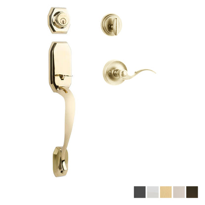 N2lok Garrone Door Handle Interconnect Flutto Lever Entrance Set - Available in Various Finishes