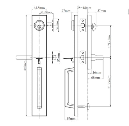 N2Lok Montpellier Single Cylinder with Straight Lever Box Pack - Available in Various Finishes