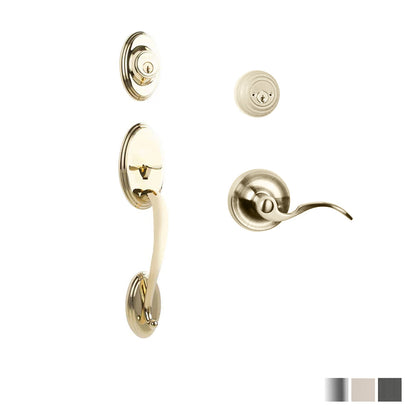 N2lok Somme Door Handle Double Cylinder with Flutto Lever Entrance Set Box Pack