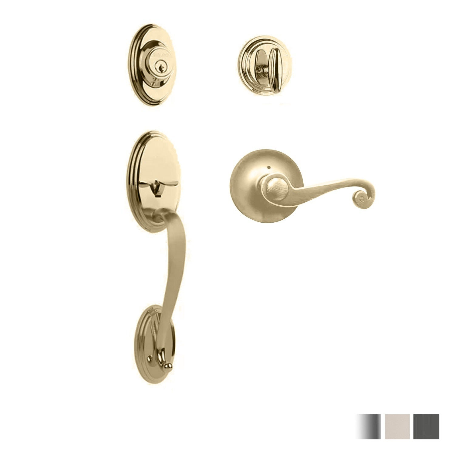N2lok Somme Door Handle Single Cylinder with Spiral Lever Entrance Set Box