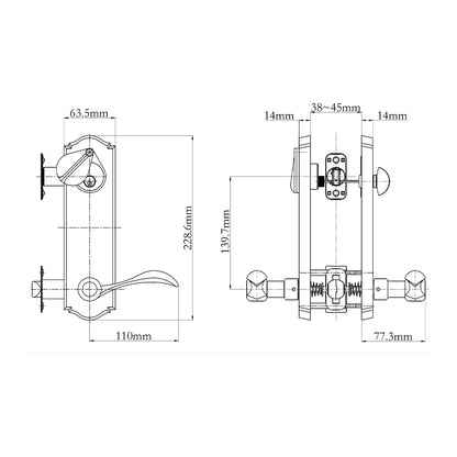 N2lok Etna Medium Wave Door Lever Single Cylinder Box Pack - Available in Various Handing