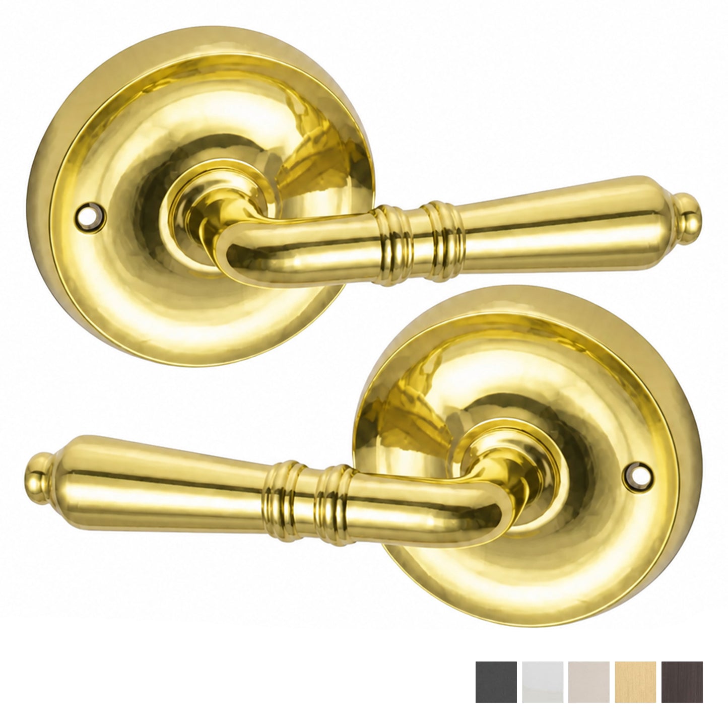 N2LOK Dora Lever on Piatta Rose Privacy - Available in Various Finishes and Handing