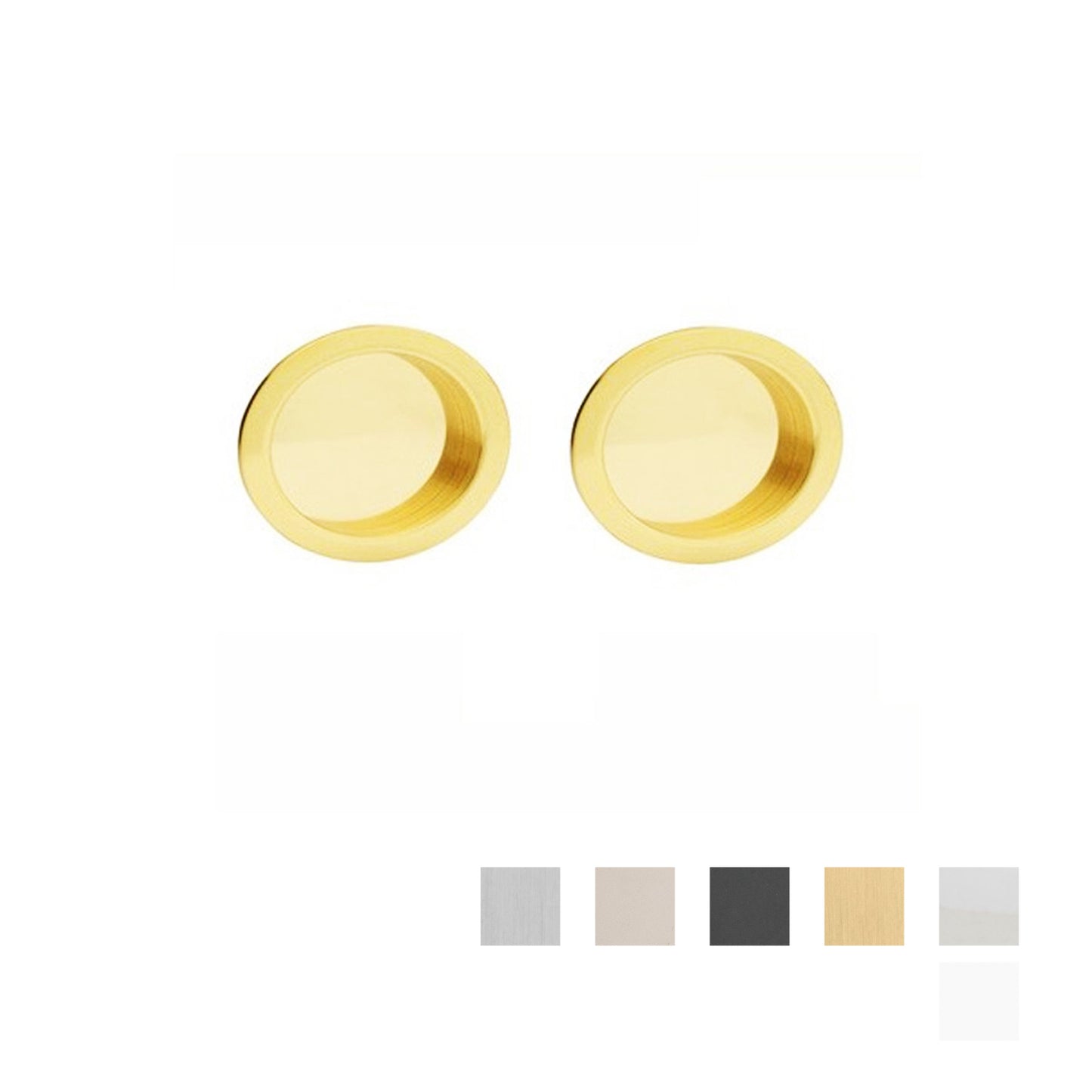 Manital ART54 Round Sliding Door Flush Pull - Available in Various Finishes