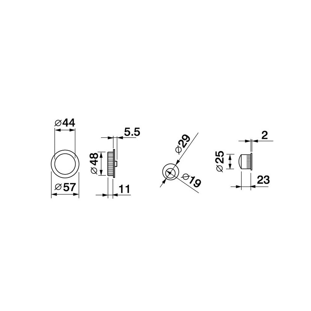 Manital Sliding Pocket Door Bathroom Lock Set - Available in Various Finishes