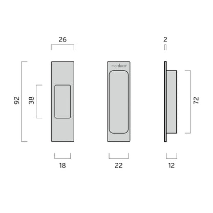 Mardeco M Series End Pull - Available in Various Finishes