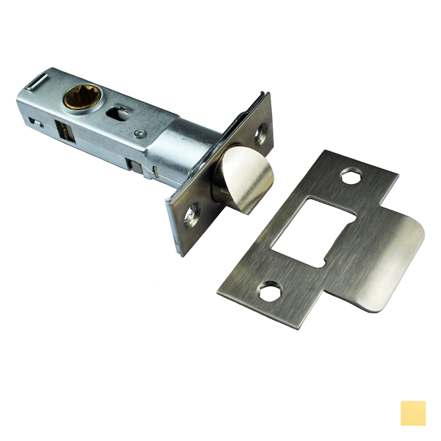 Manital Door Passage Latch 60mm Backset - Available in Polished Brass and Stainless Steel Finish