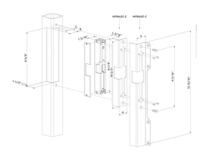Locinox INTRALEC Electric Strike for Forty Mortice Locks Fail Open 12-24V AC/DC P00011569-9005