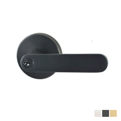 Nidus Spring Round Rose Radius End Door Lever Entrance Set - Available in Various Finishes