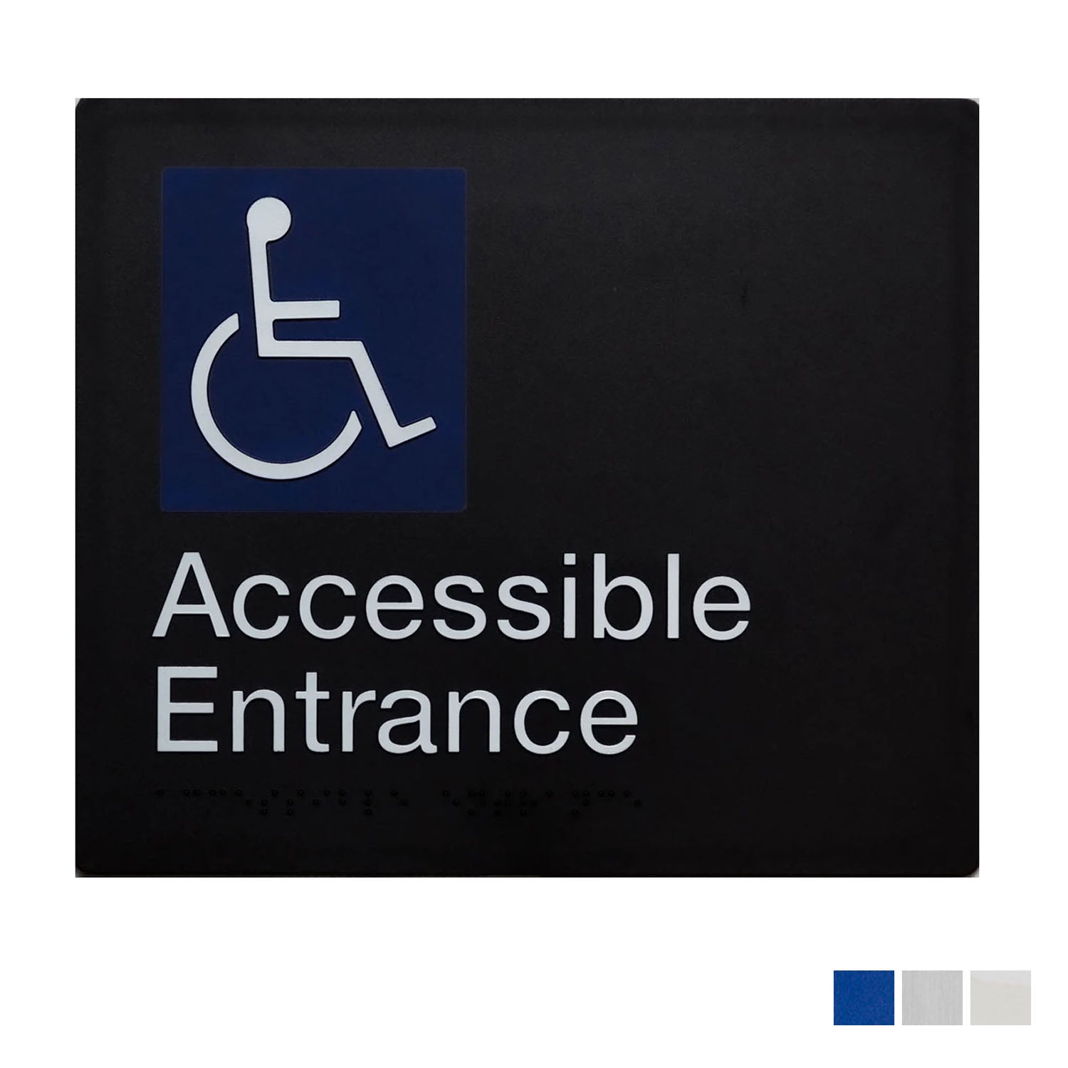 Tim The Sign Man Accessible Entrance Braille Sign - Available in Various Finishes