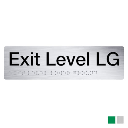 Tim The Sign Man Braille Exit Sign Lower Ground - Available in Various Finishes