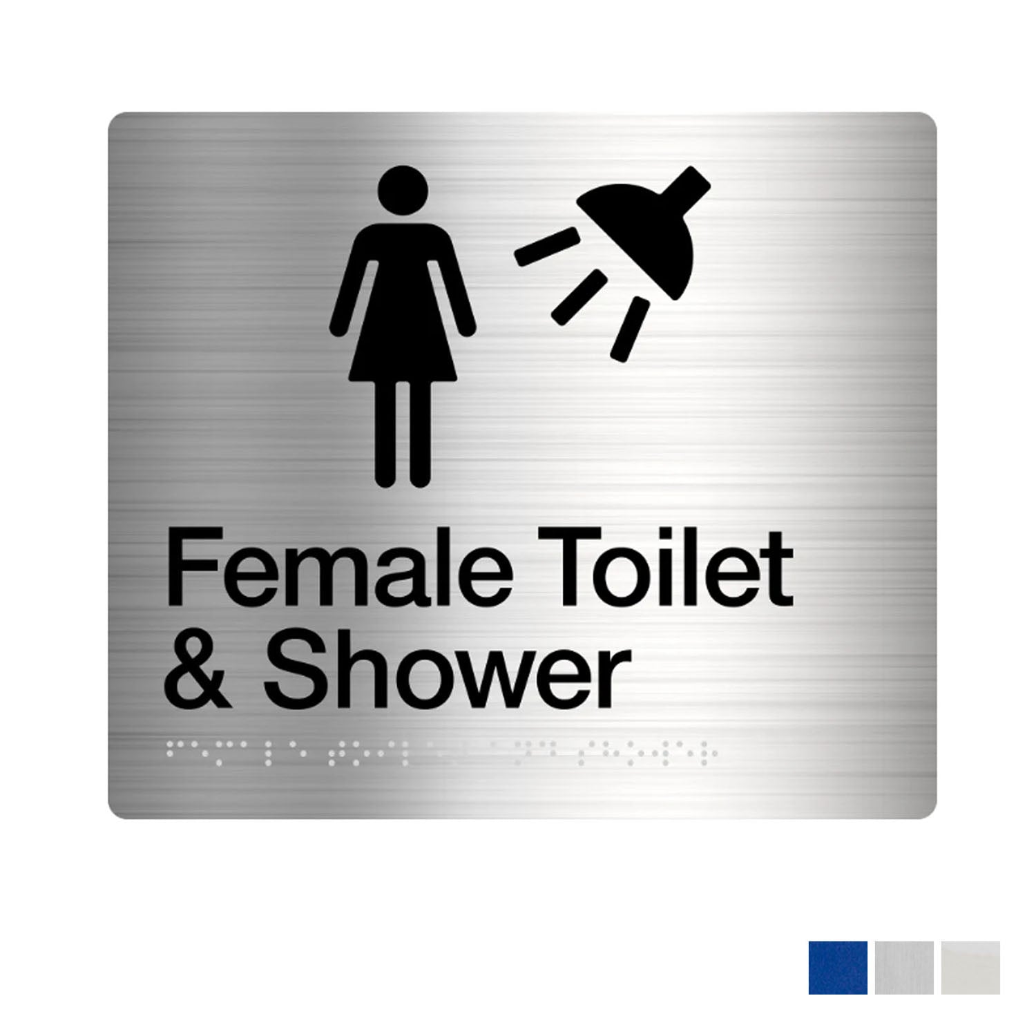 Tim The Sign Man Female Toilet & Shower Sign - Available in Various Finishes