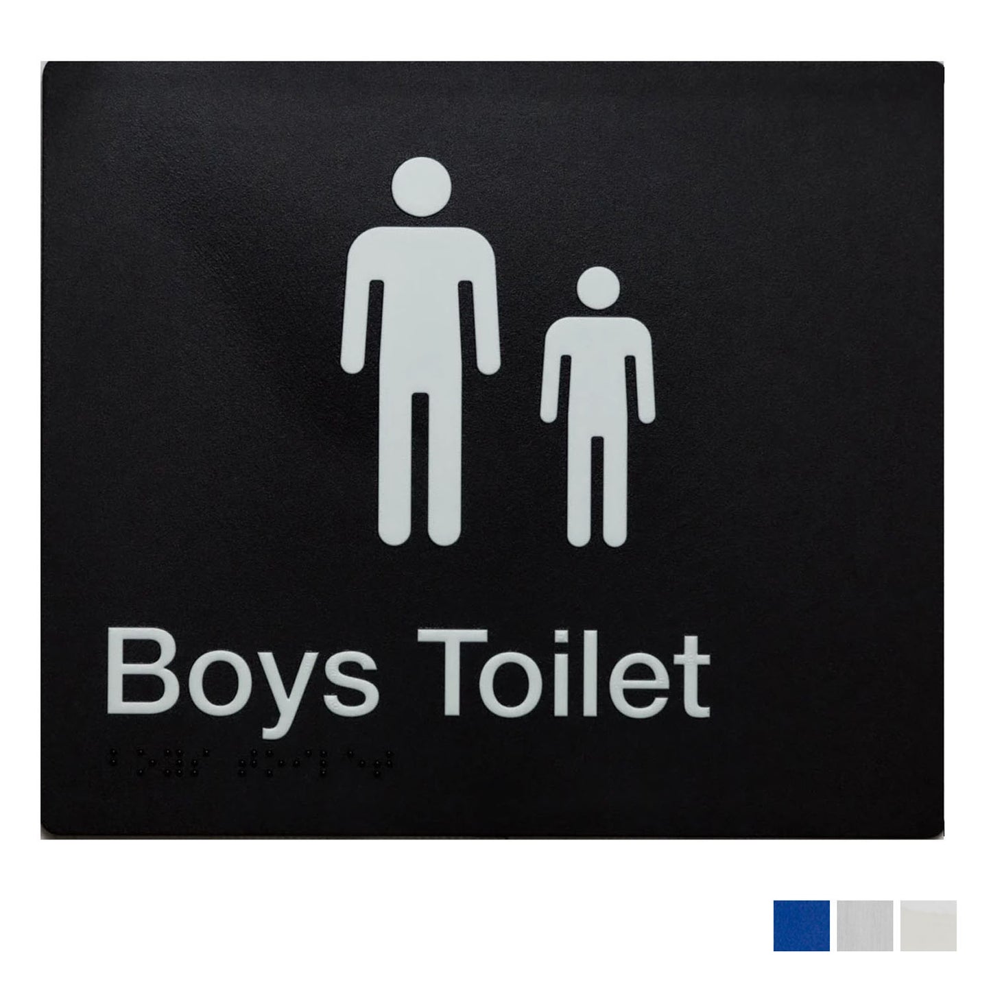 Tim The Sign Man Boys Toilet Sign with Braille - Available in Various Finishes