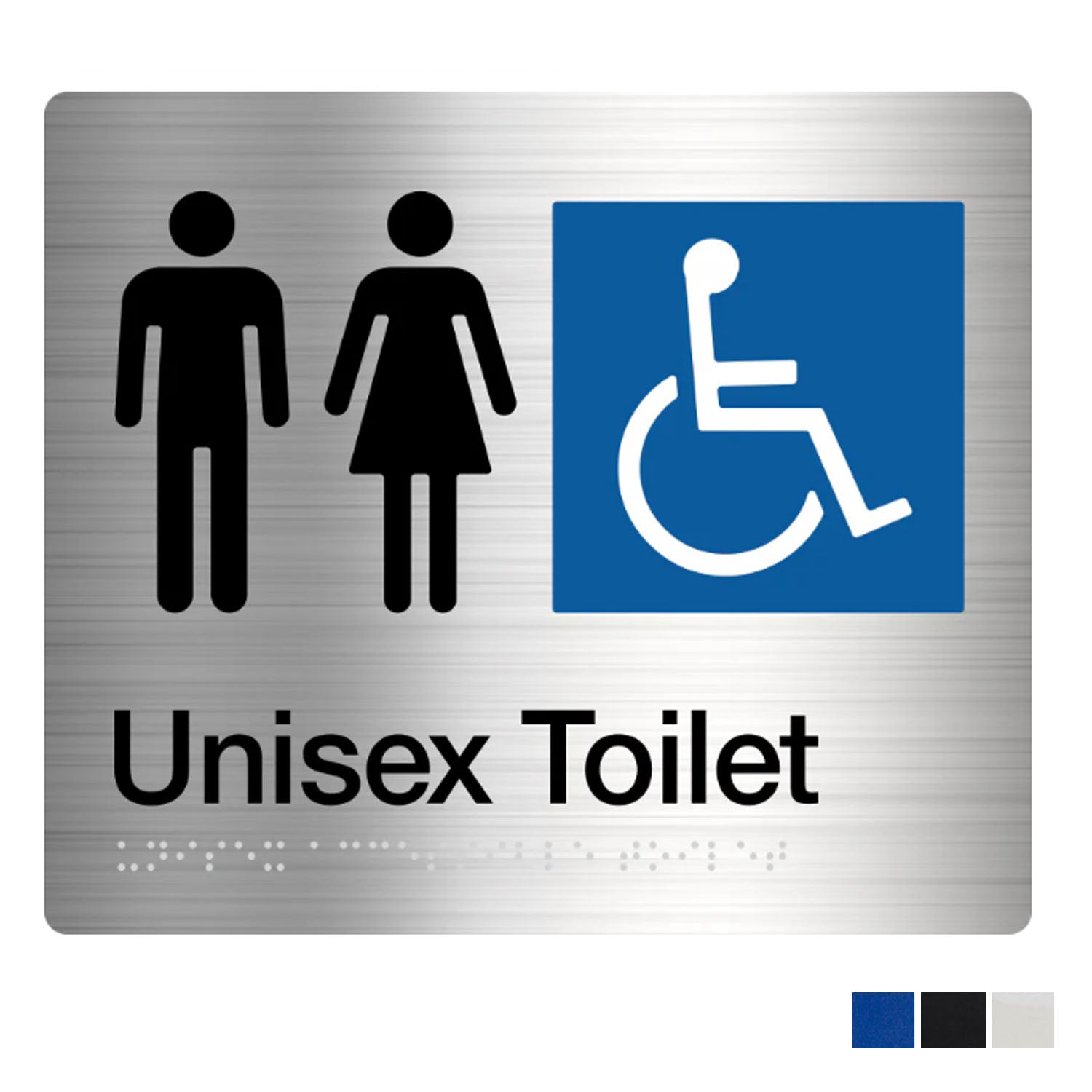 Tim The Sign Man Unisex Accessible Toilet Sign - Available in Various Finishes