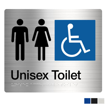 Tim The Sign Man Unisex Accessible Toilet Sign - Available in Various Finishes