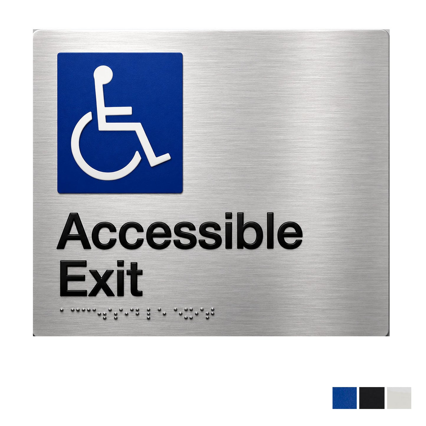 Tim The Sign Man Accessible Exit Braille Amenity Sign - Available in Various Finishes
