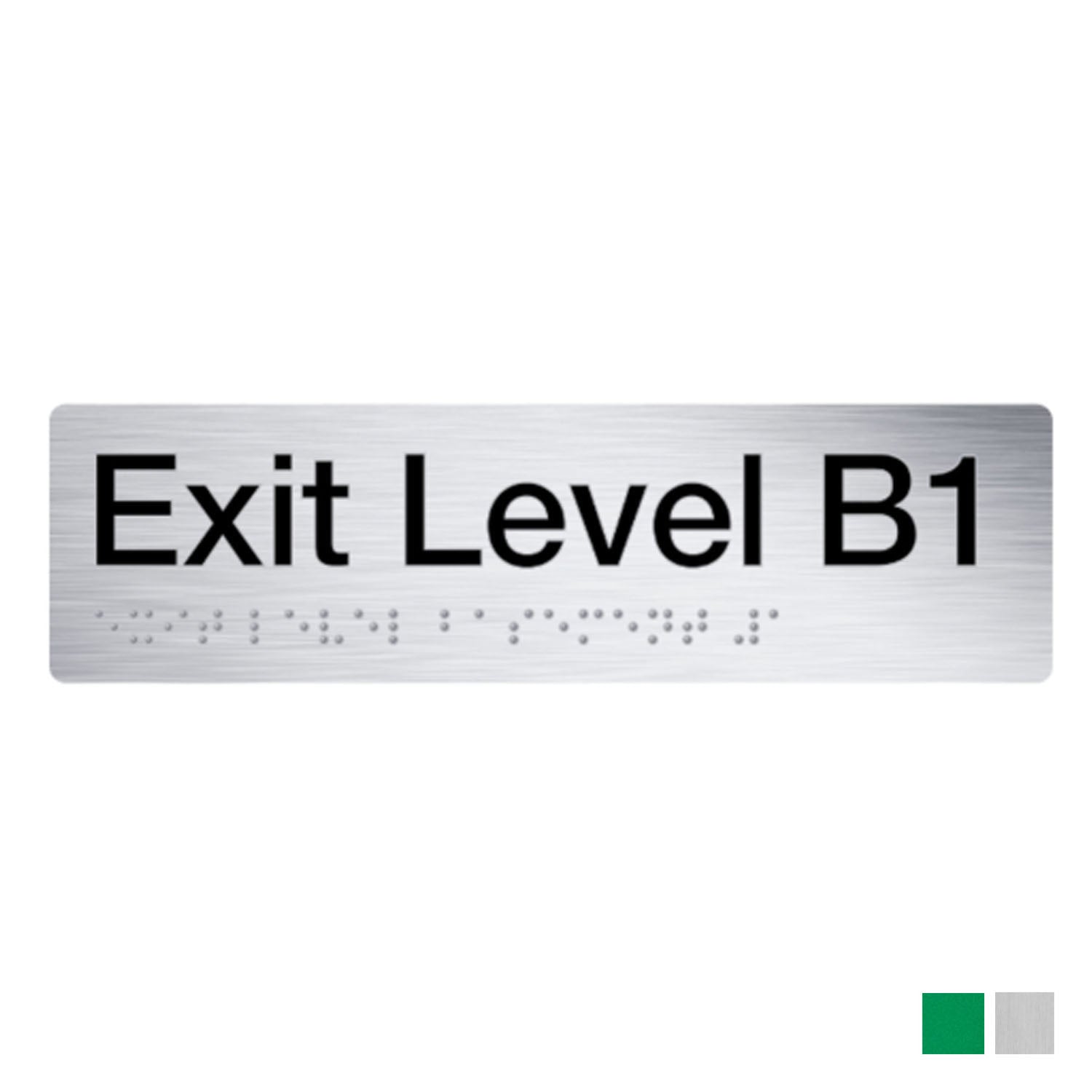 Tim The Sign Man Braille Exit Sign Basement - Available in Various Finishes and Levels