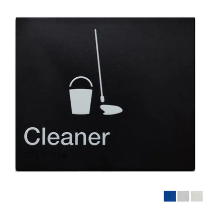 Tim The Sign Man Cleaner Braille Sign - Available in Various Finishes
