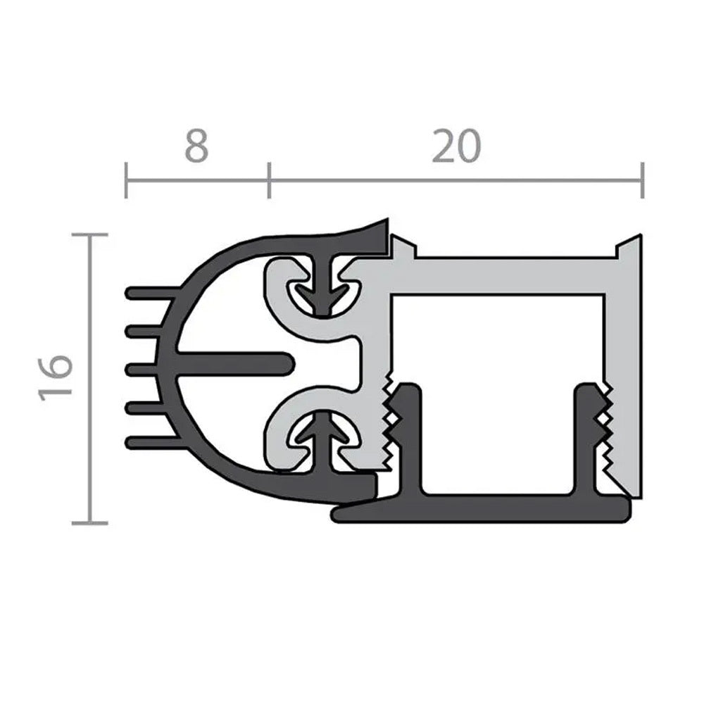 Raven RP10Si Door Frame Perimeter Seal Fire Rated Black - Available in Various Sizes