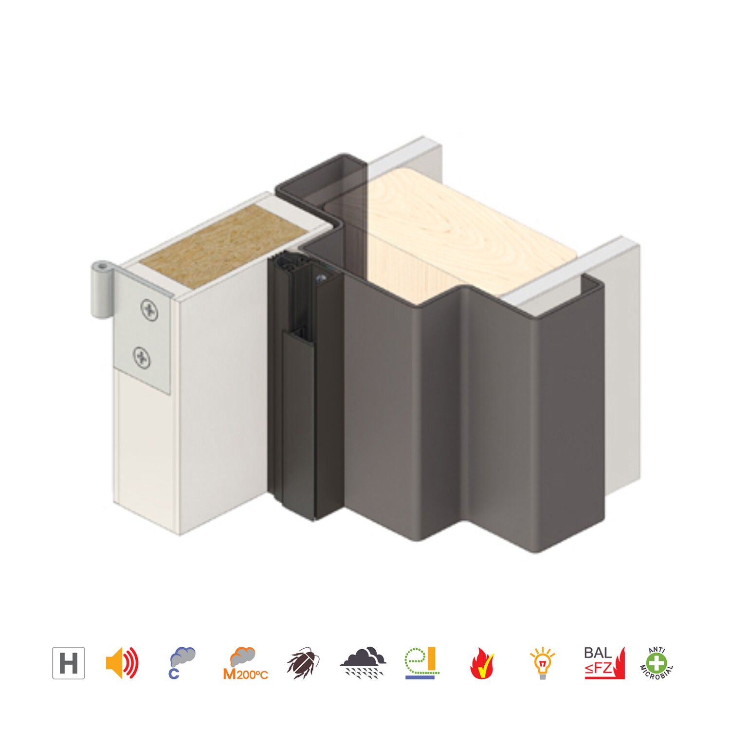 Raven RP10Si Acoustic and Smoke Door Stop Frame Seals Silver Anodised - Available in Various Sizes