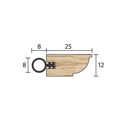 Raven RP113 Timber Door Frame Perimeter Seal Door Stop Tasmanian Oak - Available in Various Sizes