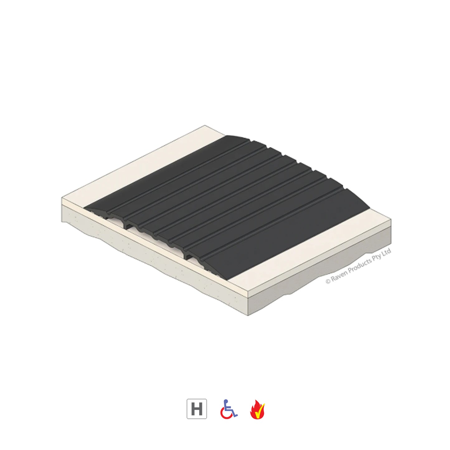 Raven RP116 Threshold Plate 1000mm Black A116BK1000