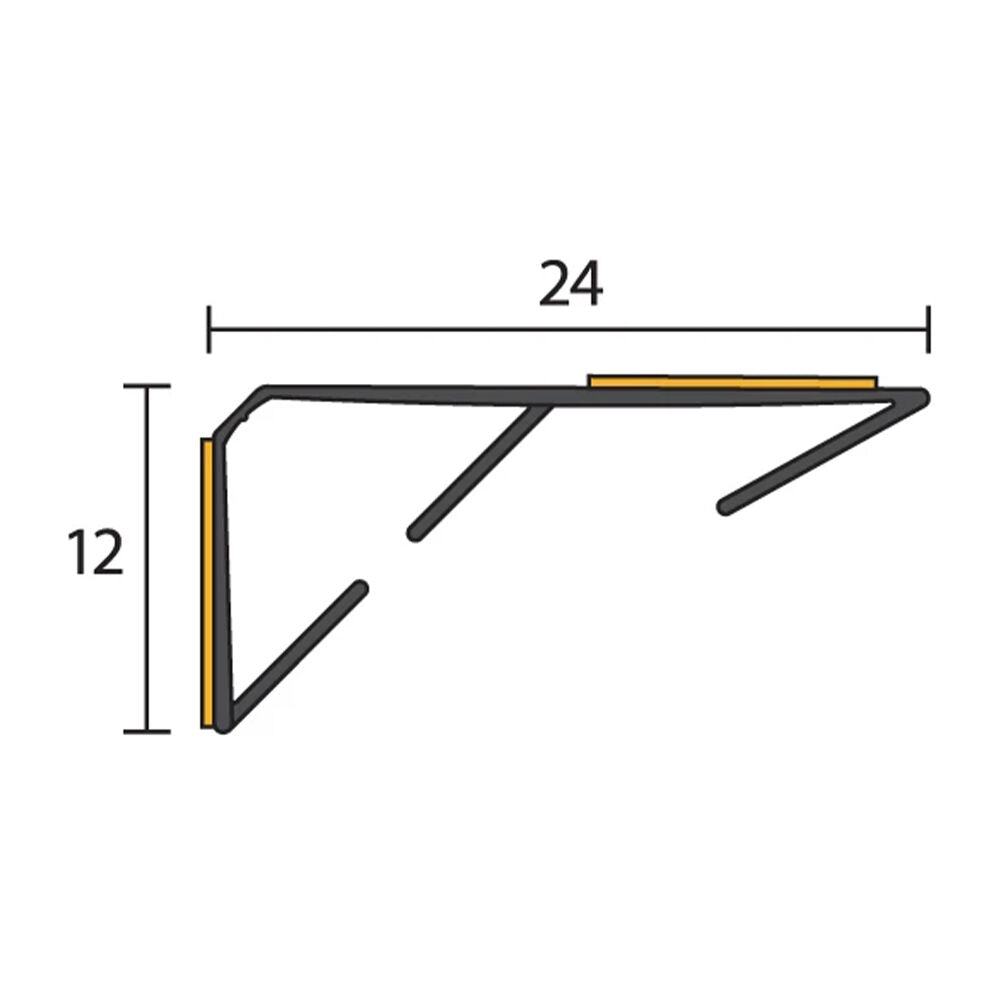 Raven RP124 Perimeter Seal Fire Rated Black - Available in Various Sizes