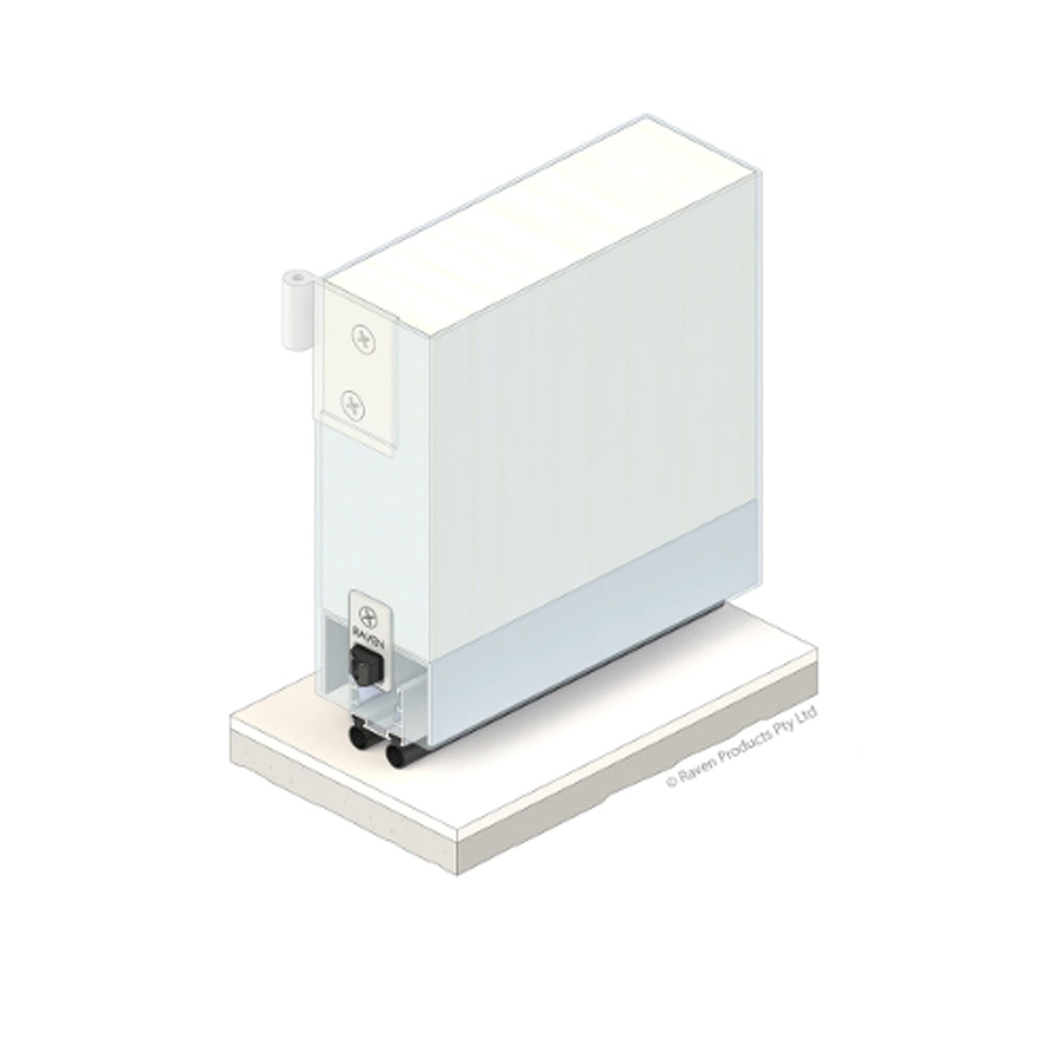 Raven RP144Si Automatic Door Bottom Seal Silver Anodized - Available in Various Sizes|RAVA144SIC0920|RAVA144SIC1220
