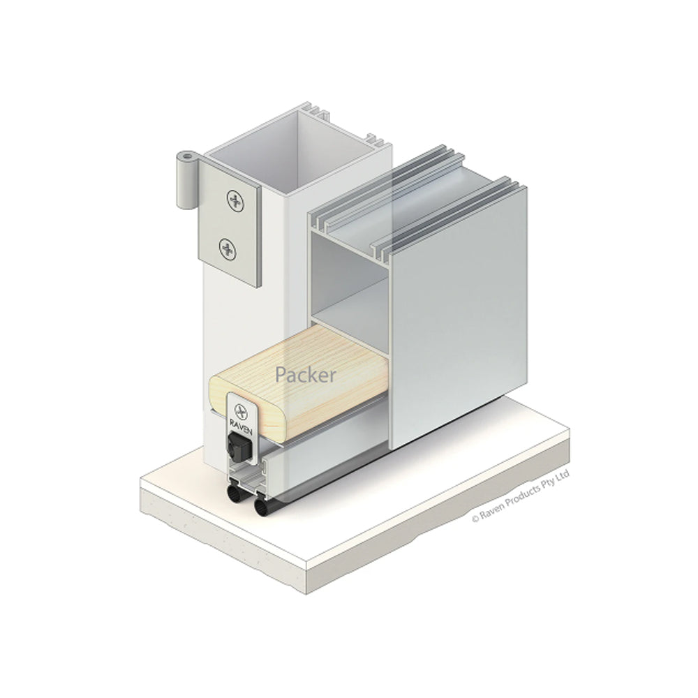 Raven RP144Si Automatic Door Bottom Seal Silver Anodized - Available in Various Sizes|RAVA144SIC0920|RAVA144SIC1220