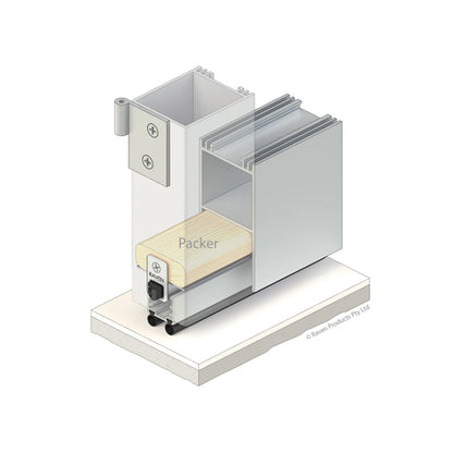 Raven RP144Si Automatic Door Bottom Seal Silver Anodized - Available in Various Sizes|RAVA144SIC0920|RAVA144SIC1220