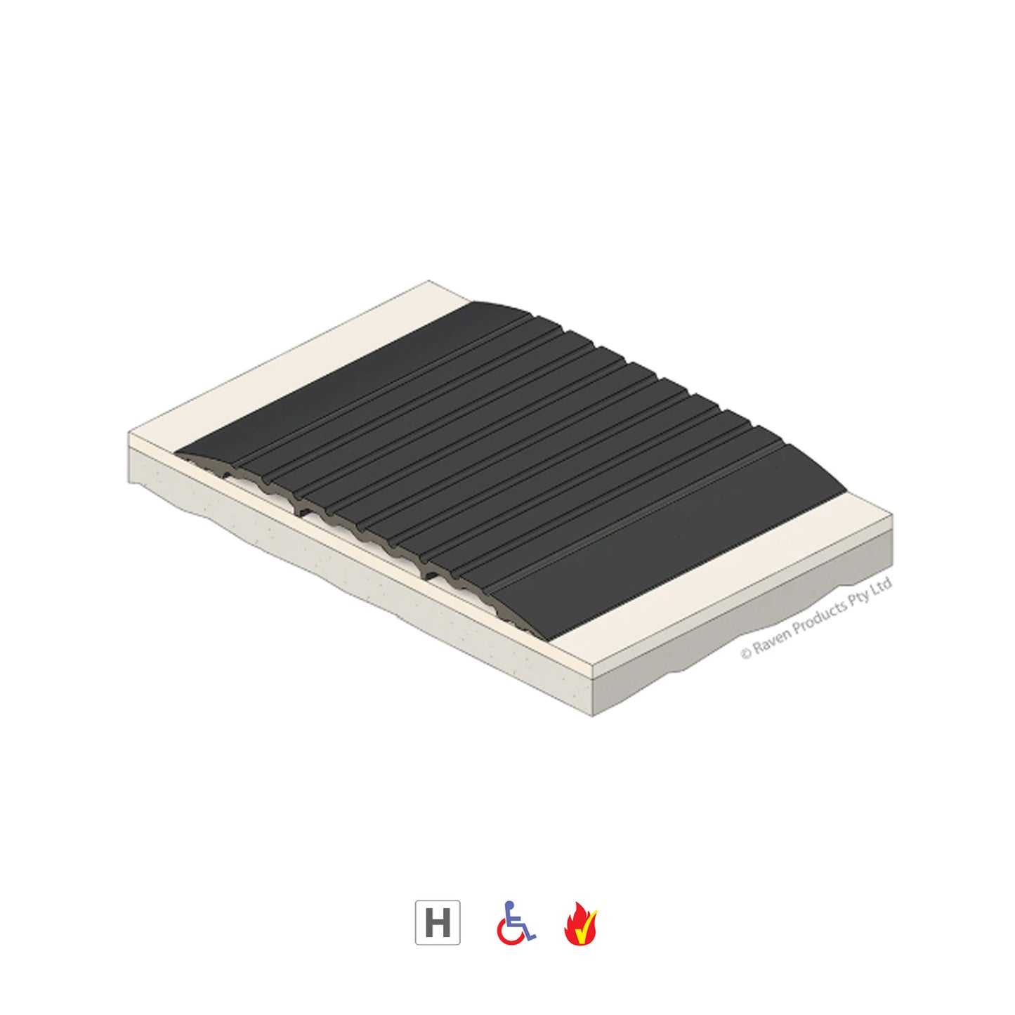 Raven RP151 Threshold Plate 3000mm Black Anodised A151BK3000