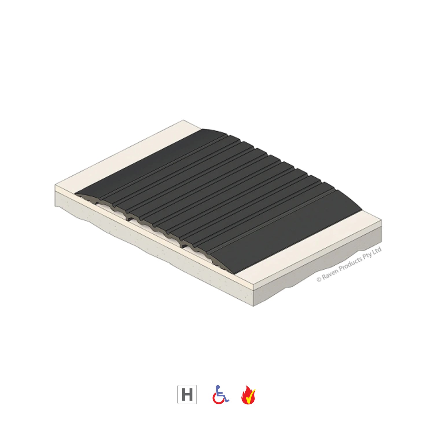 Raven RP151 Threshold Plate 3000mm Black Anodised A151BK3000