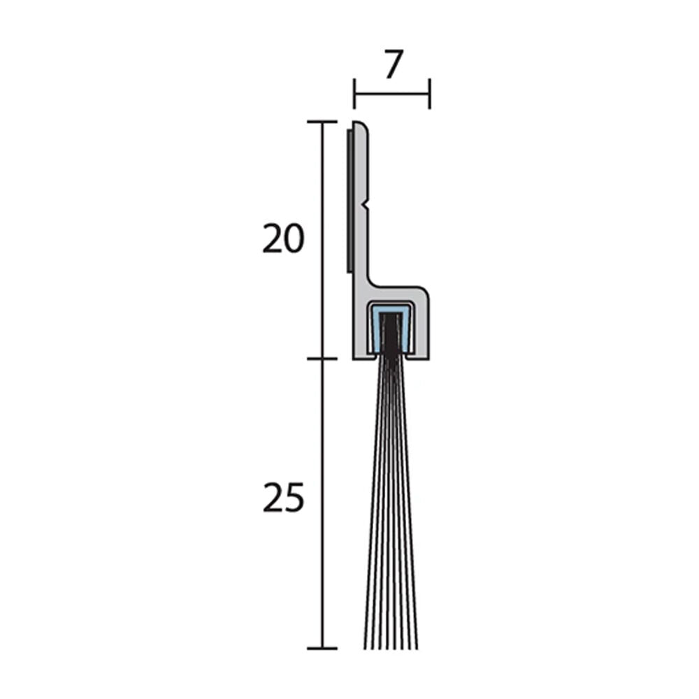 Raven RP15 Door Bottom Sweep Seal Silver Anodised - Available in Various Sizes|RAVA15C1000|RAVA15C2000|RAVA15C2250|RAVA15C3000