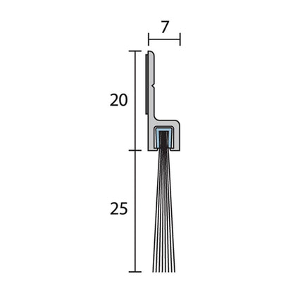 Raven RP15 Door Bottom Sweep Seal Silver Anodised - Available in Various Sizes|RAVA15C1000|RAVA15C2000|RAVA15C2250|RAVA15C3000