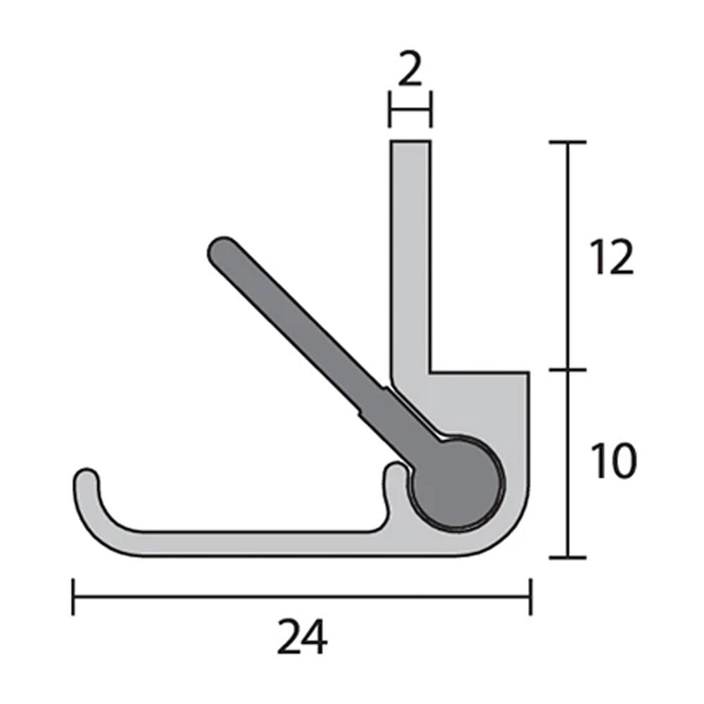 Raven RP16Si Astragal Acoustic Smoke Seal - Available in Various Finishes and Sizes