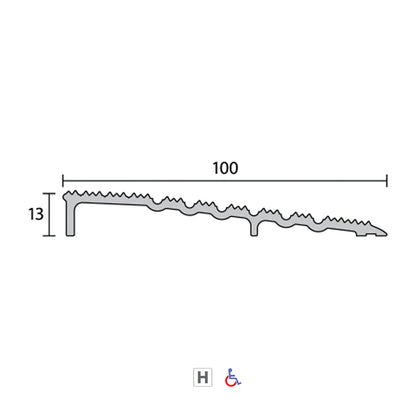 Raven RP170 Heavy Duty Threshold Ramp Silver Anodised - Available in Various Sizes