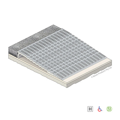 Raven RP172 Heavy Duty Threshold Ramp Silver Anodised - Available in Various Sizes
