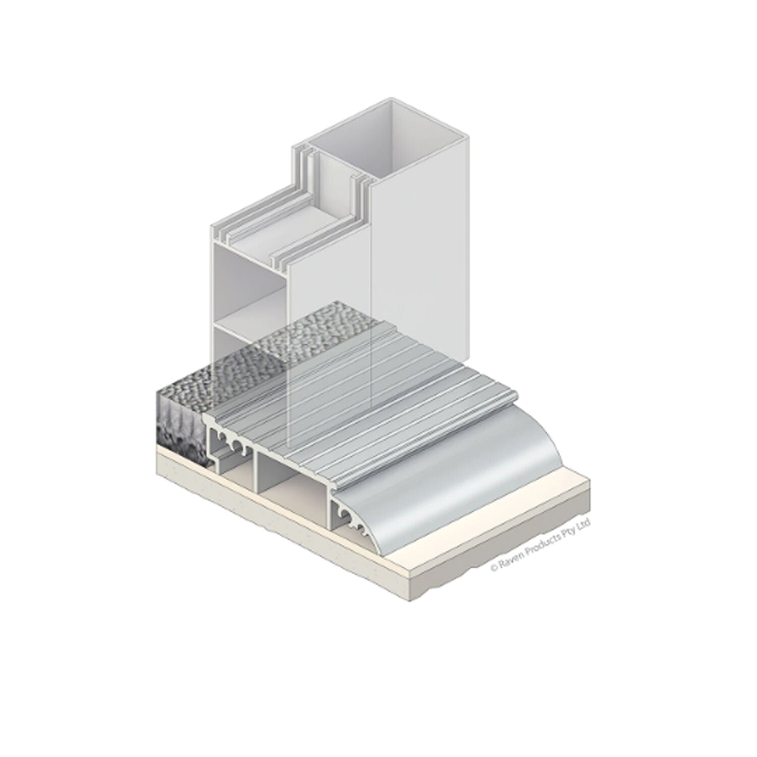 Raven RP18 Threshold Plate Ramp 1000mm Silver Anodised A18C1000 ...