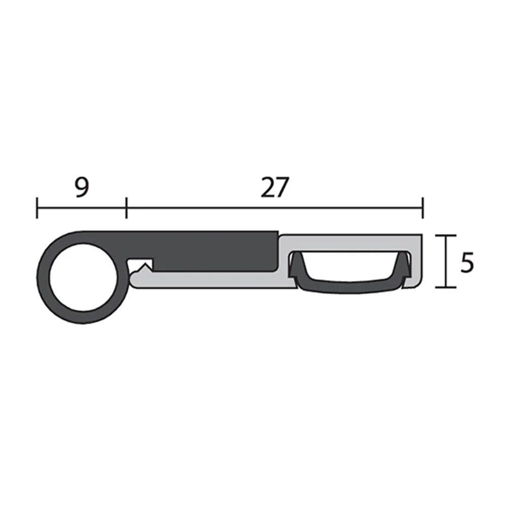 Raven RP23 Perimeter Seal Silver Anodised - Available in Various Sizes|RAVA23CLS|RAVA23CS|RAVA23CDS