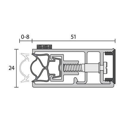Raven RP24Si Silicon Perimeter Seal Silver Anodised - Available in Various Sizes