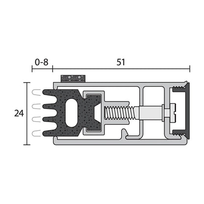 Raven RP24 Perimeter Seal Silver Anodised - Available in various Sizes