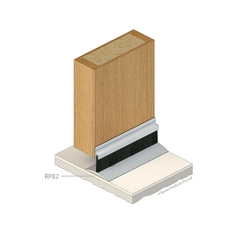 Raven RP2A Brush Strip Seal Silver Anodised - Available in Various Sizes|RAVA2AC1000|RAVA2AC1250|RAVA2AC2000