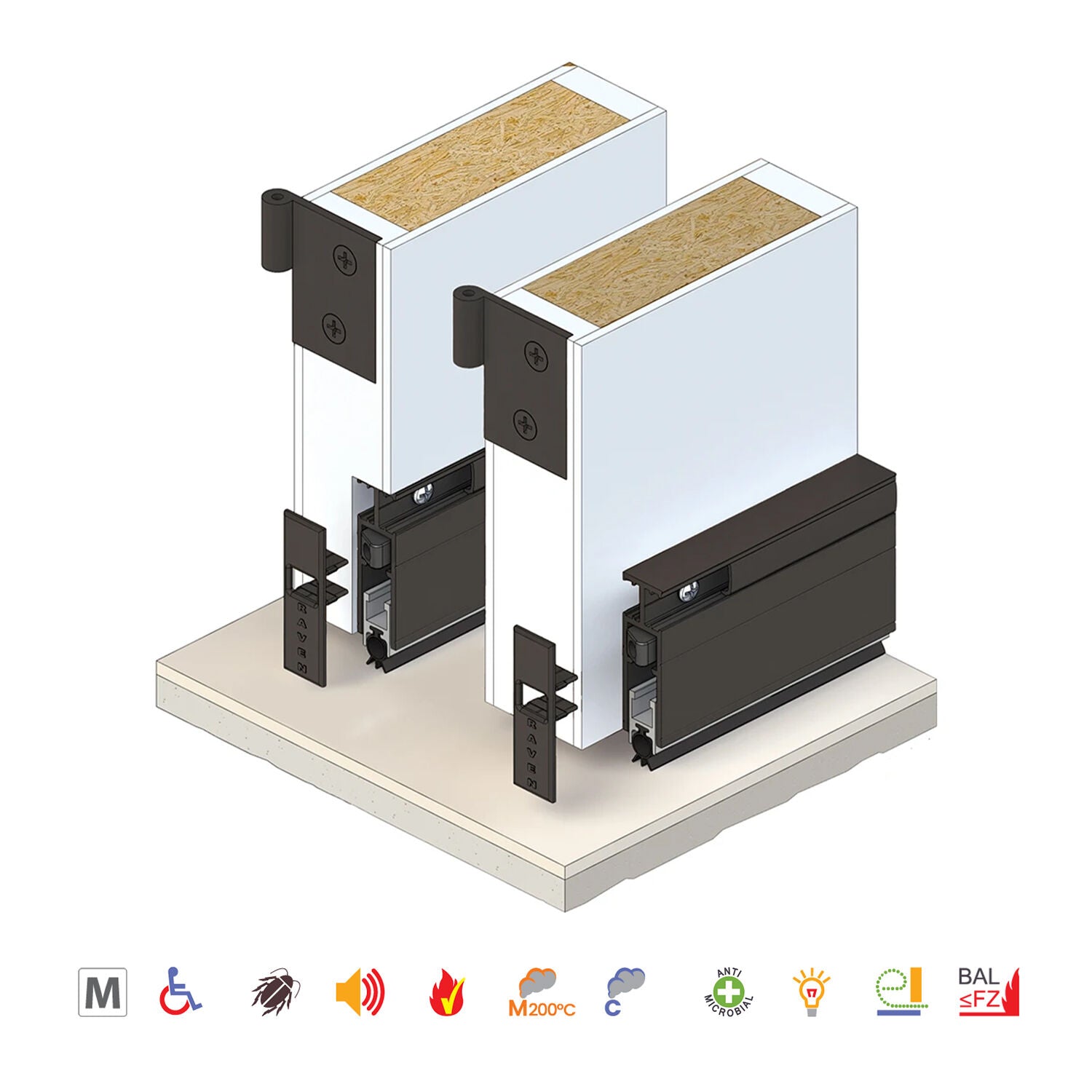 Raven RP35SI Automatic Door Bottom Seal - Available in Various Finishes and Sizes